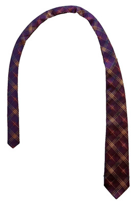 Vintage Burberry London Krawatte Seide / Silk Tie - Karo Blau Rot - 9,5 cm Breit