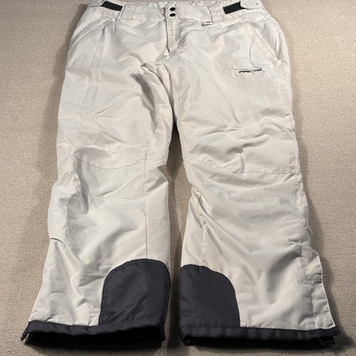 ARCTIX 3000 Warmth Snow Pants Women Size XL White Gray Regular Fit Ski Snowboard