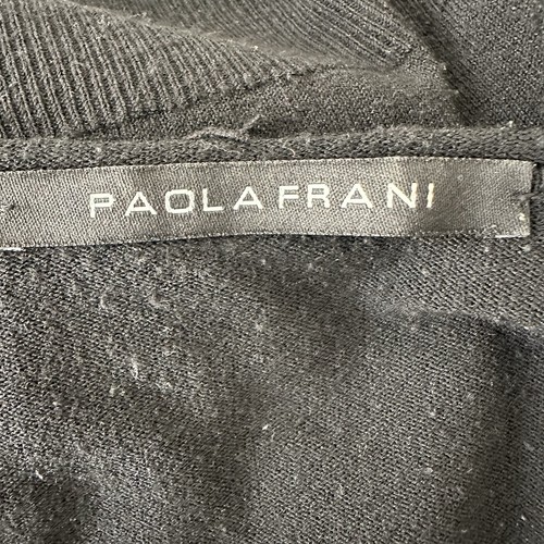 Paola Frani Black Cropped Cardigan Sweater Size 4/6 Casual Preppy Classic - Picture 6 of 10