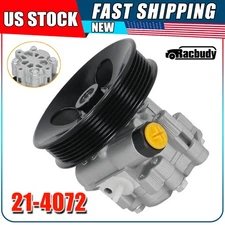 Power Steering Pump with Pulley for 10-17 Chevy Equinox GMC Terrain V6 3.0L 3.6L