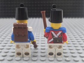 Imperial Soldier 6239 6243 Red Coat & Blue Coat Imperial LEGO&reg; Minifigs Lot Of 2