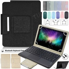 Universal Touchpad Keyboard Leather Case Mouse For 10