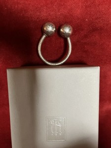 James Avery Sterling Silver Horseshoe Key Ring with Screw-off Ball Ends-Retired