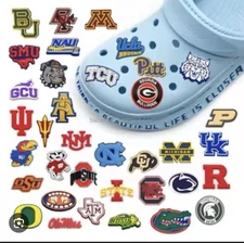 College NCAA Teams  Croc Charms Jibbitz Style  Plug – $1.99 Each Select Teams.