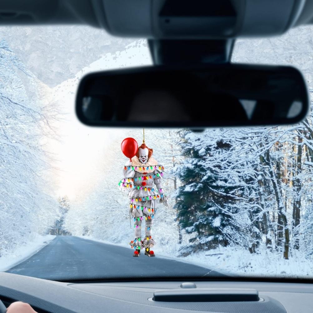Horror Movie Character Car Rearview Mirror Hanging Pendant Halloween Decoration