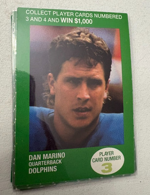 1990 British Petroleum (BP Gas) Dan Marino Tear Away Football #3 Miami Dolphins