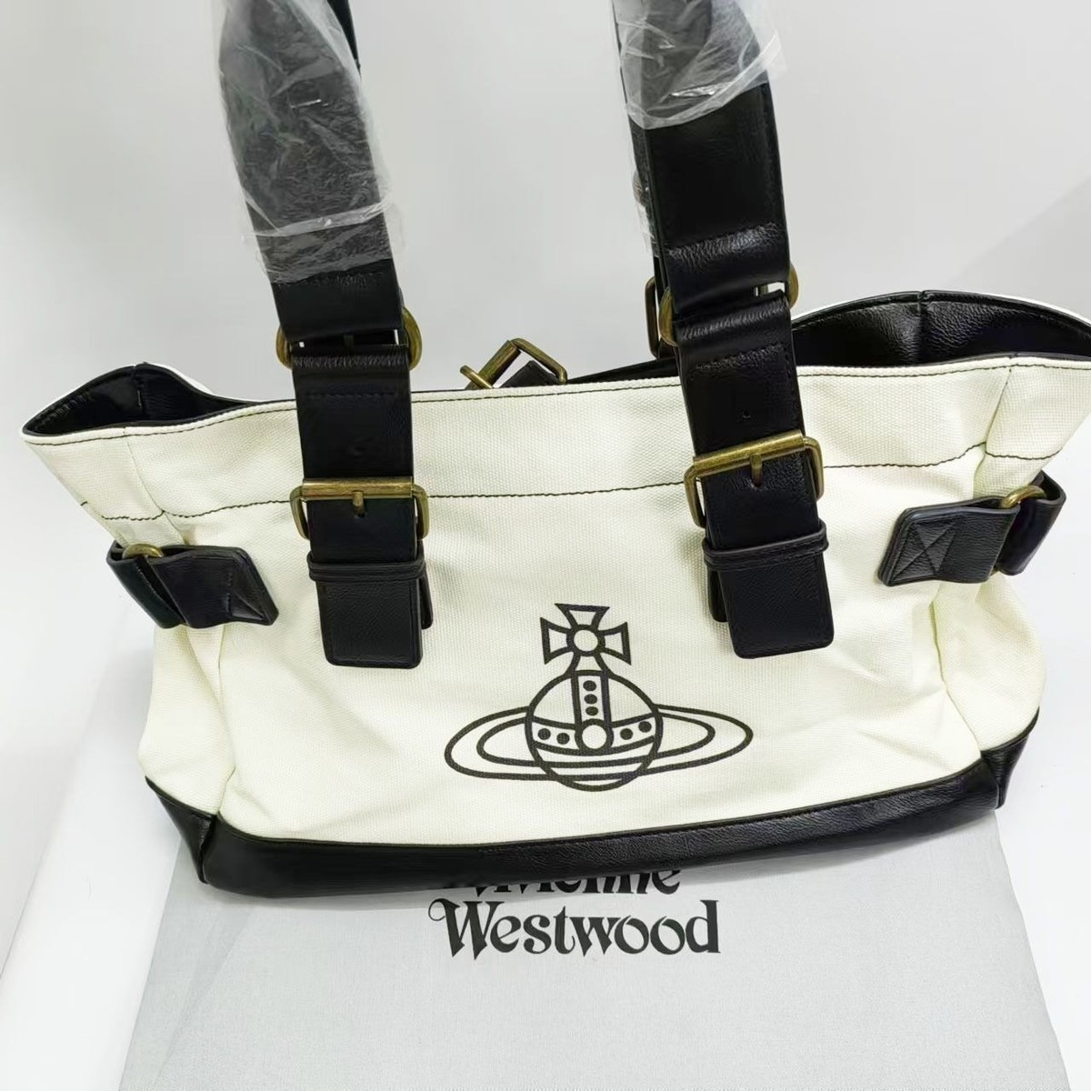 バッグ Vivienne Westwood ORB LOGO TOTE HAND BAG VIVIENNE WESTWOOD Orb Logo Hand Bag Tote Bag Canvas Leather Red x