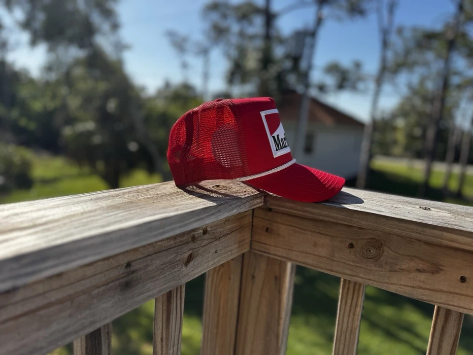 Handcrafted Marlboro Hat Mesh Back SnapBack - Image 3 of 4