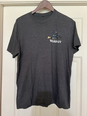 MOAB UTAH grey crew neck men's tshirt