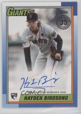 2025 Topps Series 1 1990 Topps Baseball Auto Hayden Birdsong #90A-HB Auto ms9