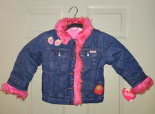 Vintage Y2K Strawberry Shortcake Jacket Denim BERRY COOL 2004 Coat 4T RARE NOS