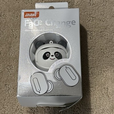 MDHL MD-05 Bluetooth Earbuds Face Change Panda Case Stereo Sound Auto Pairing