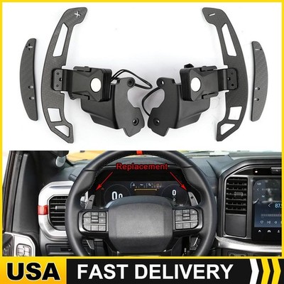 PAIR Magnetic Carbon Fiber Paddle Shifters For Ford F-150 F150 Raptor 2017~2023