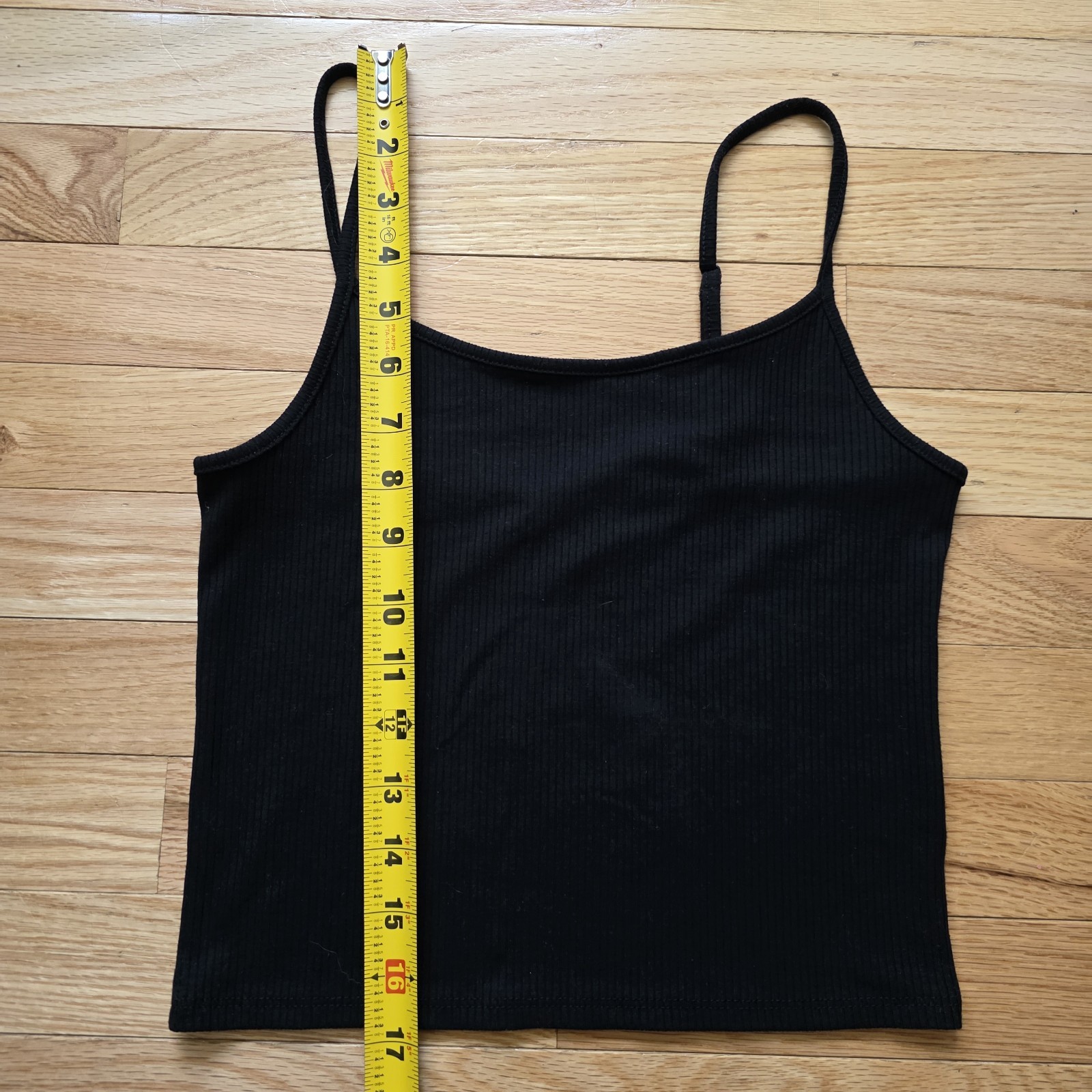 American Eagle Basic Cami Tank Top Ribbed Black W… - image 4