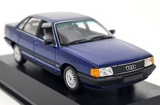 Minichamps 1/43 Audi 100 C3 Typ 44 '90 Facelift Blue Metallic Diecast Model  Car