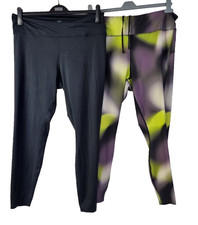 Goodmove Women's Size 20 Leggings Black Purple Mix 2xPcs NEW
