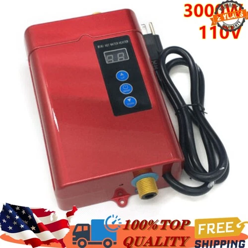Tankless Water Heater Electric Whole House Instant Hot On Demand 3000W 110V NEW