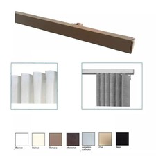 Binario per Tende piatto in alluminio 25 mm Made in Italy sistema onde wave 8 cm