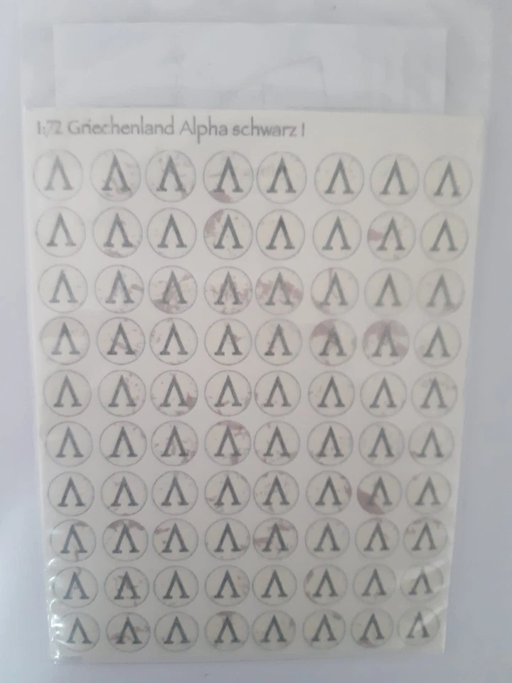 Shildschmie 1/72 - Scudo greco Alfa nero 1 (Decals) - Immagine 2 di 2