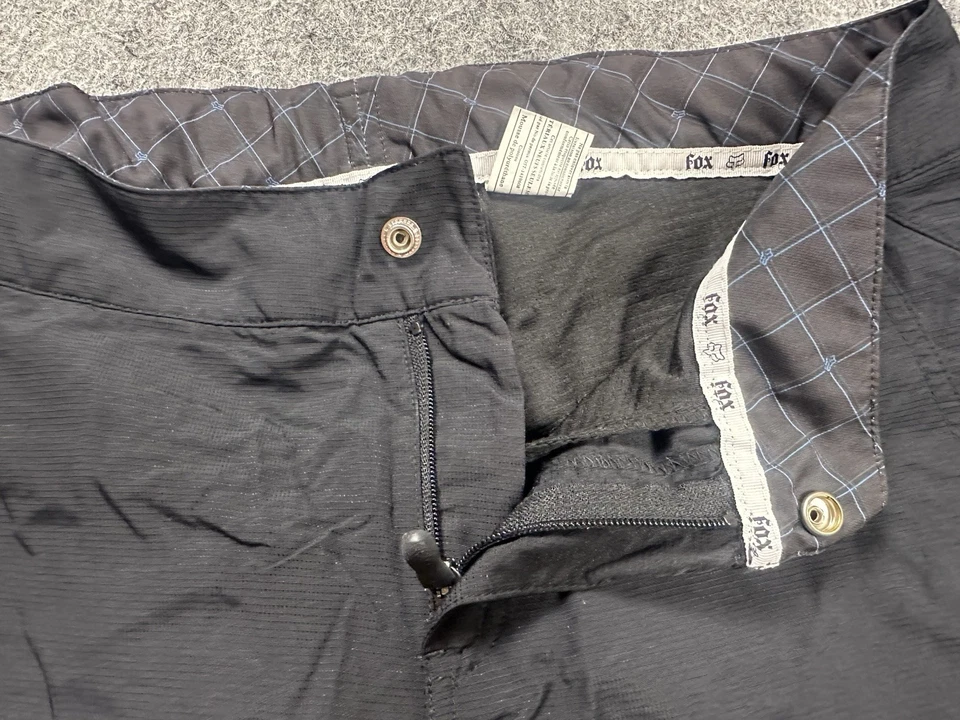 Pantalones Cortos Fox Racing Mujer Pequeños 30 Negros Acolchados Ajustables Ripstop 10" Motociclista Moto Foto 3 de 4