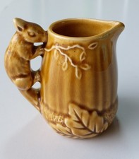 Rare SylvaC 1993 Squirrel Mini Jug Vintage Staffordshire Ceramic Golden Caramel