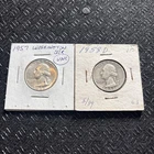 1957 Washington Quarter Uncirculated & 1958-D Washington Quarter 90% Silver