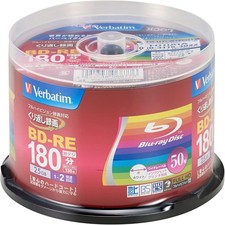 Verbatim Japan VBE130NP50SV1 Blu-ray Discs for Repeat Recording, BD-RE 25