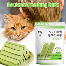 Cat Grass Teething-Stick Pet Snack Hairball Removal Instant Cat Teeth Cleaning