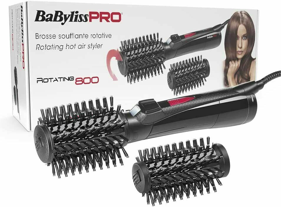 BaByliss PRO Rotating Brush 800 W Curling Hot Air Hairbrush BAB2770E 220V  3030050106855 | eBay
