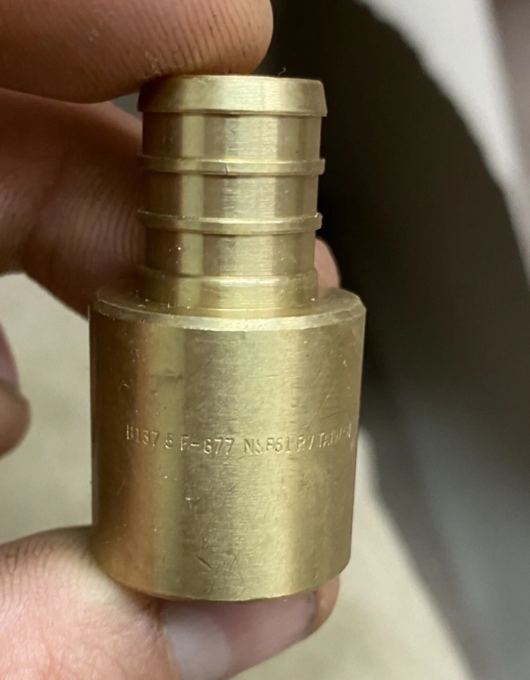 (25) 1/2" PEX x 1/2" Female Sweat Adapters - Brass Crimp Fittings, LEAD-FREE - Image 3 of 4