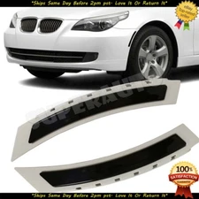 Fits 2008-10 BMW E60 5-Series Pair Front Bumper Smoke Side Marker Reflectors Set