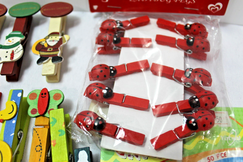 200pcs Christmas Clips Clothespins DIY Photo Pegs Hanging Cards Party Favors NEW - Picture 18 of 19
