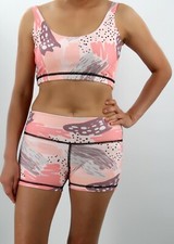 Women's 2 Piece Set for Yoga Workout Gym Short  Top Size S