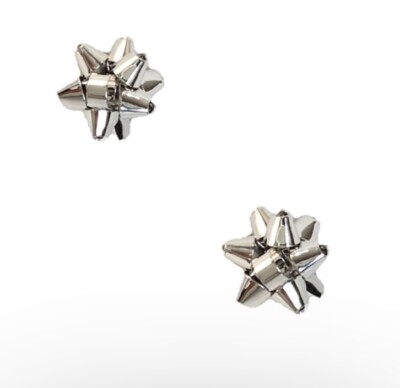 Kate Spade Silver Bourgeois Bow Stud Earrings
