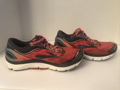 Brooks Womens Transcend Sz 11 B Red/Blue Athletic Running