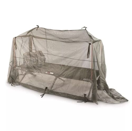 NEW MILITARY INSECT BAR MOSQUITO NET NETTING COT COVER GREEN TENT US ARMY ISSUE