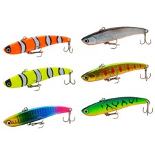 3PCS VIB 14g/8cm Sinking Vibration Fishing Lure VIB Ice Fishing Pike Bait Tackle