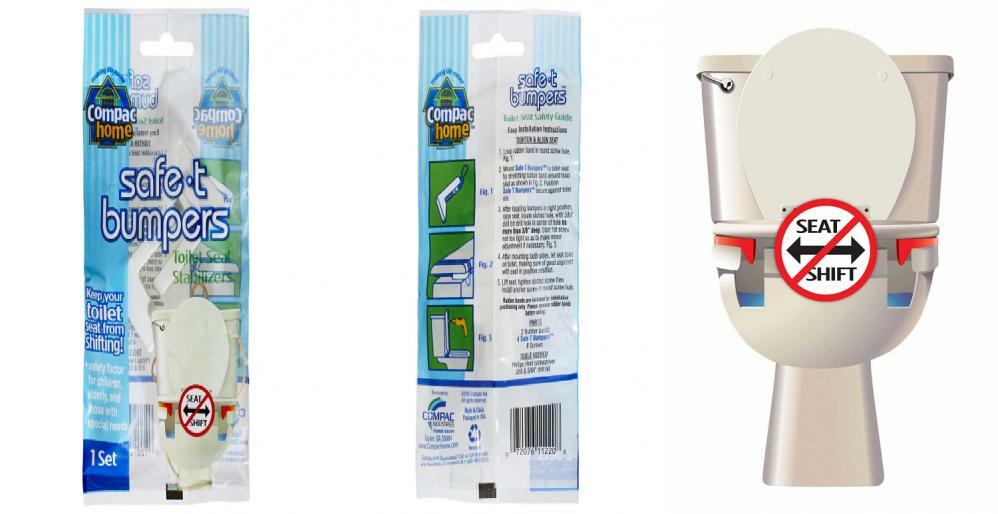 Compac’s Toilet Seat Stabilizers Safe T Bumpers, Lock Safely in 1 Set eBay