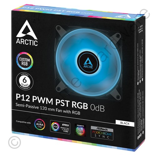Arctic P12 RGB Black Pressure-Optimised 120mm PWM PST Case Fan Custom RGB - 第 4/5 張圖片