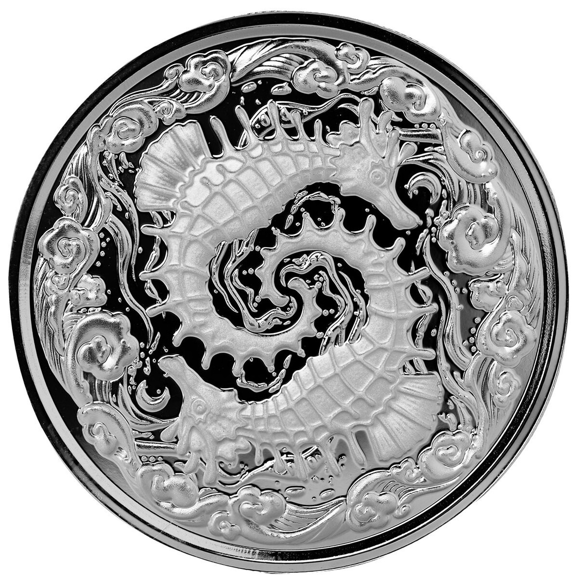 2024 - Samoa Seahorse - Scottsdale Mint 1 oz .999 Fine Silver Coin