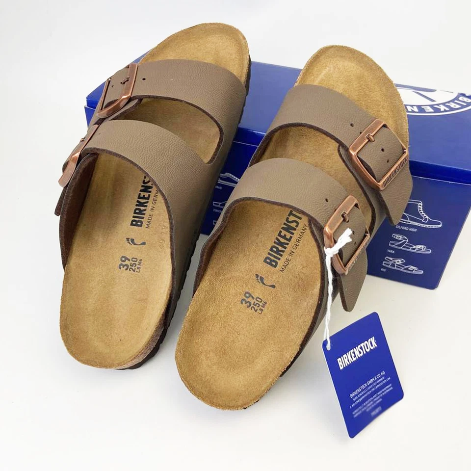 Sandalias Birkenstock Arizona Mocha Birko-Flor Plantilla Confort Unisex EU37-45 Zapato Foto 2 de 4