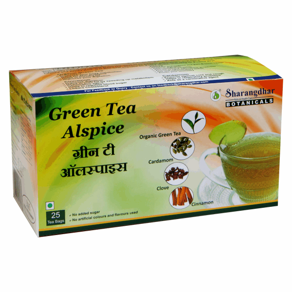 Sharangdhar Ayurvedic ALSPICE GREEN TEA Digestive, carminative 25 Tea