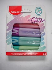 MAPED Surligneur FLUO'PEPS Glitter PASTEL 1-5mm étui carton de 4
