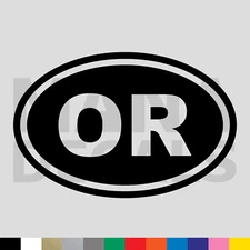 Oregon OR State Oval Vinyl Die Cut Decal Sticker