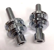 CHROME Handlebar Riser Solid Mount Bushings and Bolts 1973 up Harley hd bobber