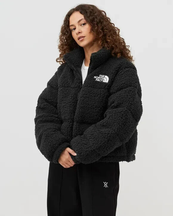 The North Face Nuptse Cropped Sherpa High Pile Black Size XS The North Face Nuptse Cropped Sherpa High Pile Black Size XS