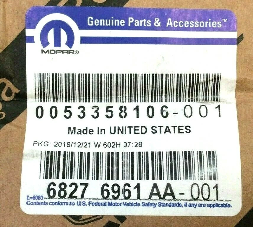 RAM 2500 2015-2018 guardabarros delantero de alta resistencia plano negro placa de identificación emblema nuevo OEM Foto 4 de 4