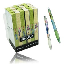 24x Inoxcrom Kugelschreiber Großraummine Display JORDI LAMBANDA Stifte Kuli HQ