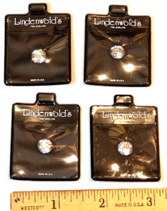 Lot 4 Vintage Lindenwold Fine Jewelers Cubic Zirconia stones, new
