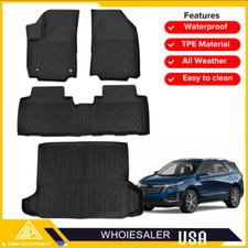 All Weather Floor Mats Trunk Cargo Liner Rubber For 2018-2025 Chevrolet Equinox